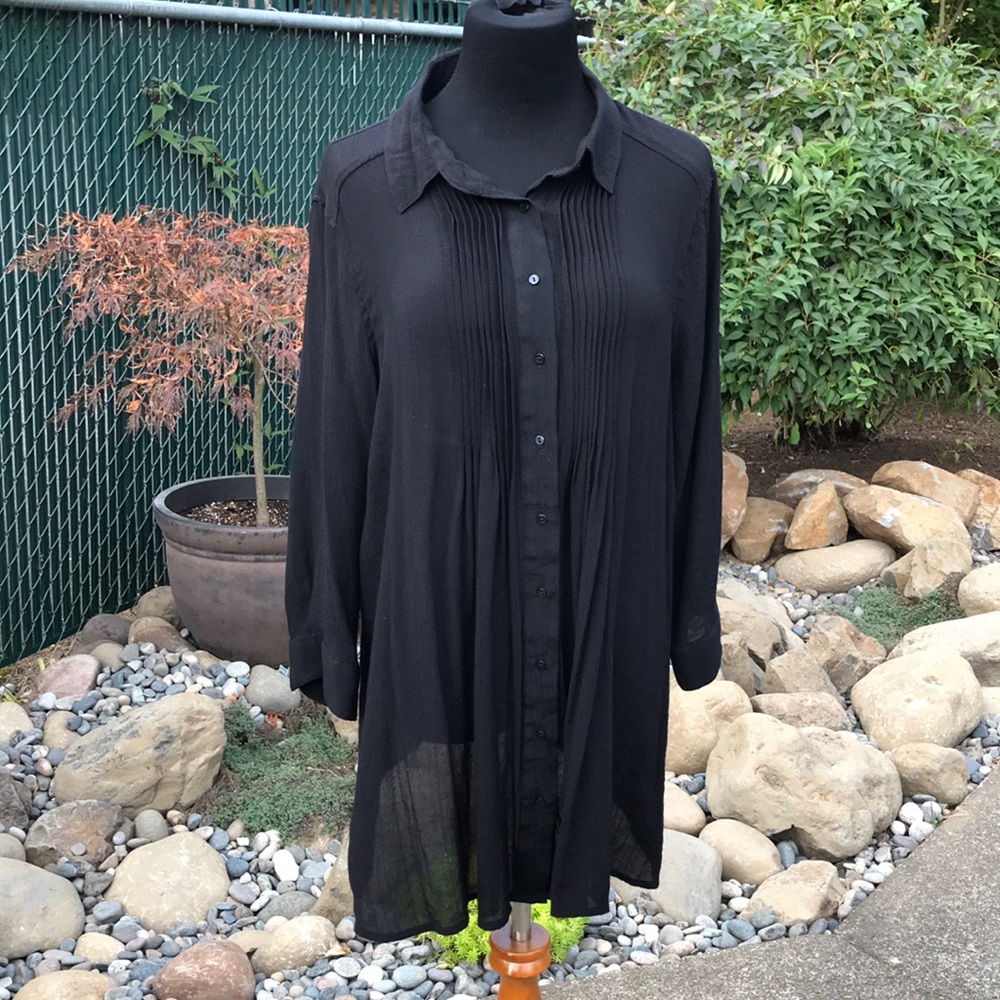 Sheer black tunic